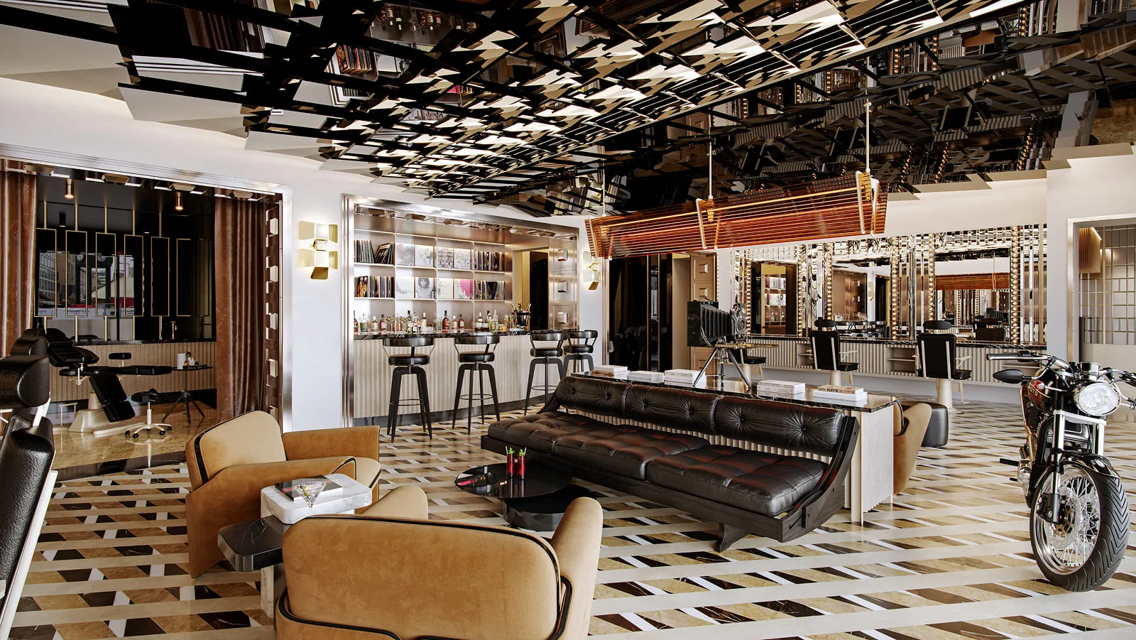 Marketing 3d render of an interior.