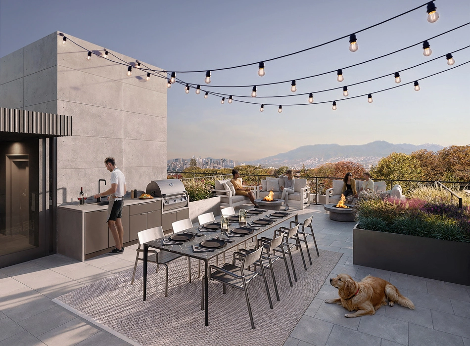 3d warehouse rendering of a contemporary logistics warehouse exterior with branded signage, loading docks, landscaped surroundings, and delivery trucks.