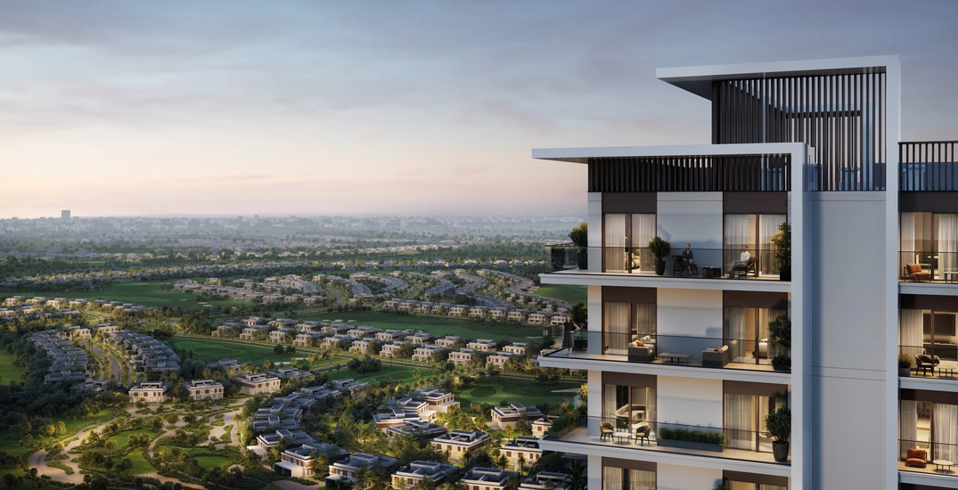 High-rise residences overlooking green landscapes and villas, reflecting diversification opportunities when building a real estate portfolio.