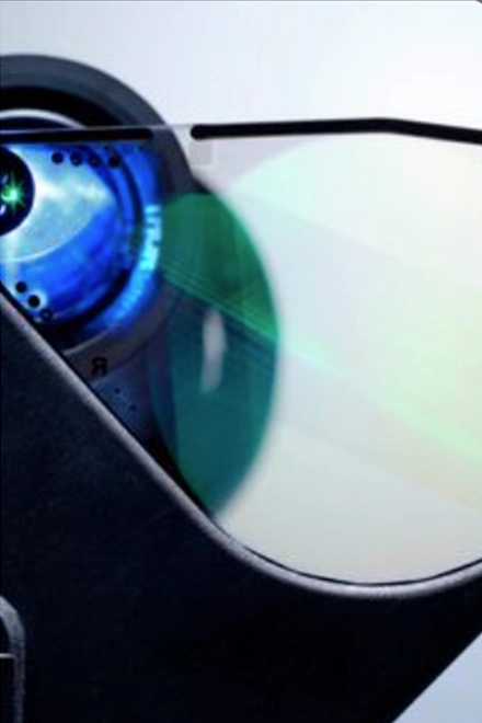 A link card element: A wafer being reviewed after the lithography process.