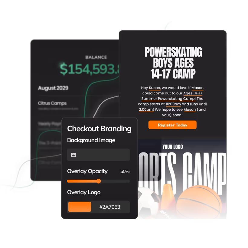 Multisport graphic showing branding and marketing