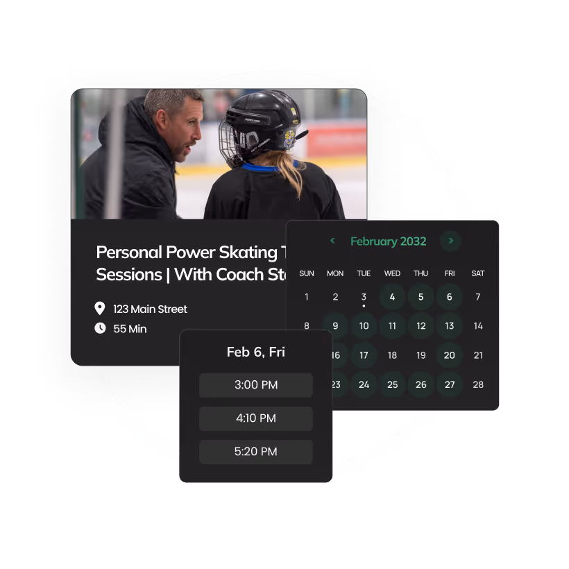 Power skating graphic showing individual bookings on Citrus