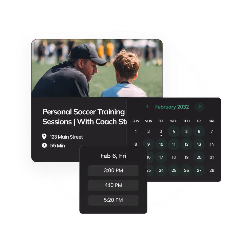 Soccer graphic showing individual bookings on Citrus