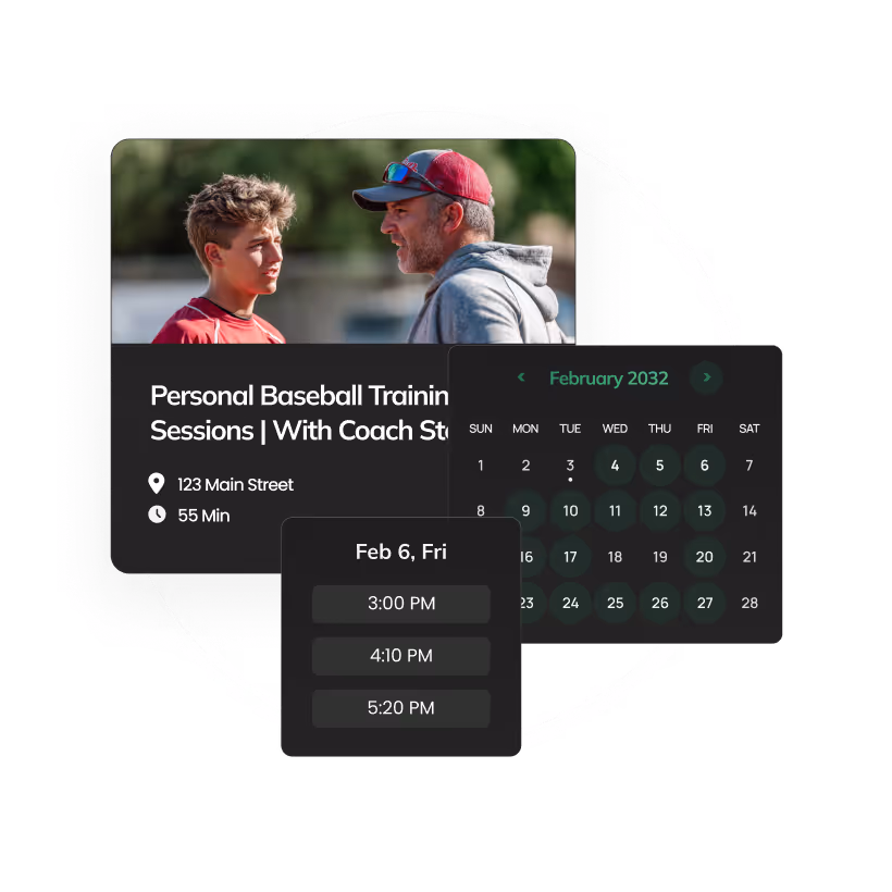 Baseball graphic showing individual bookings on Citrus