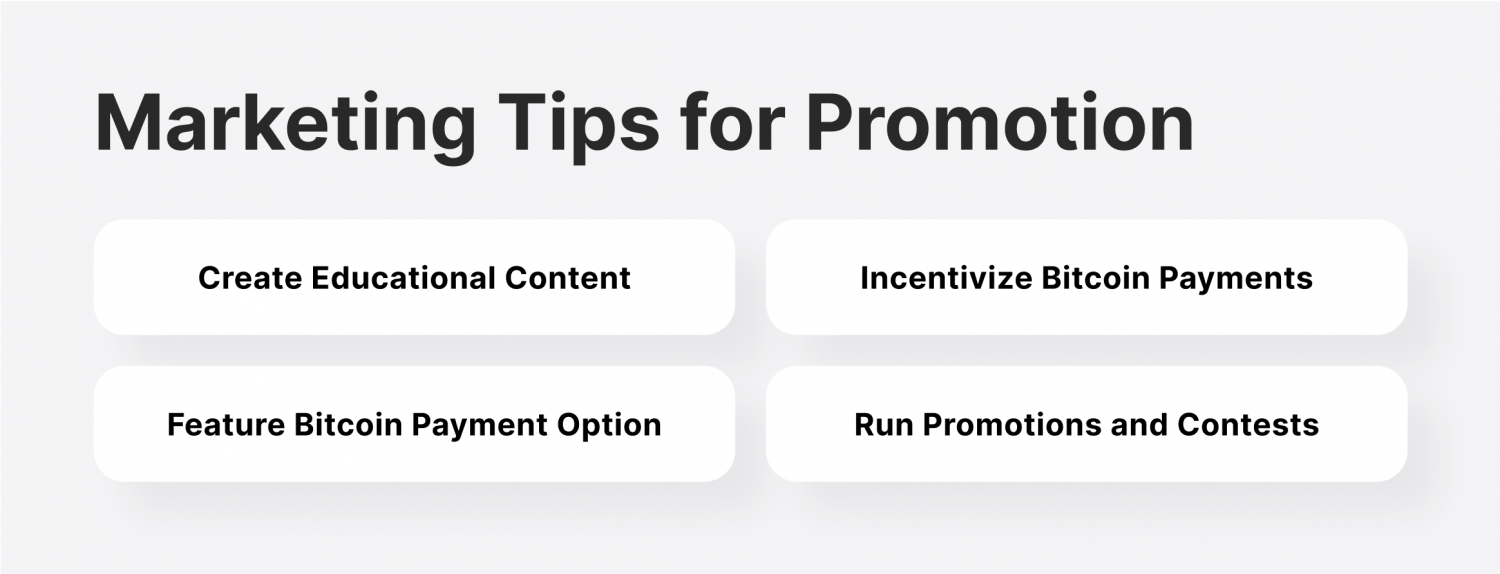 How to promote crypto payments to customers