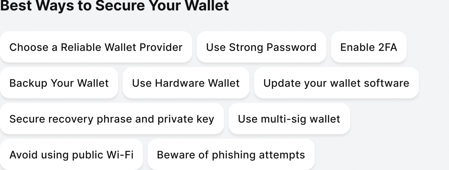 Wallet Security Tips