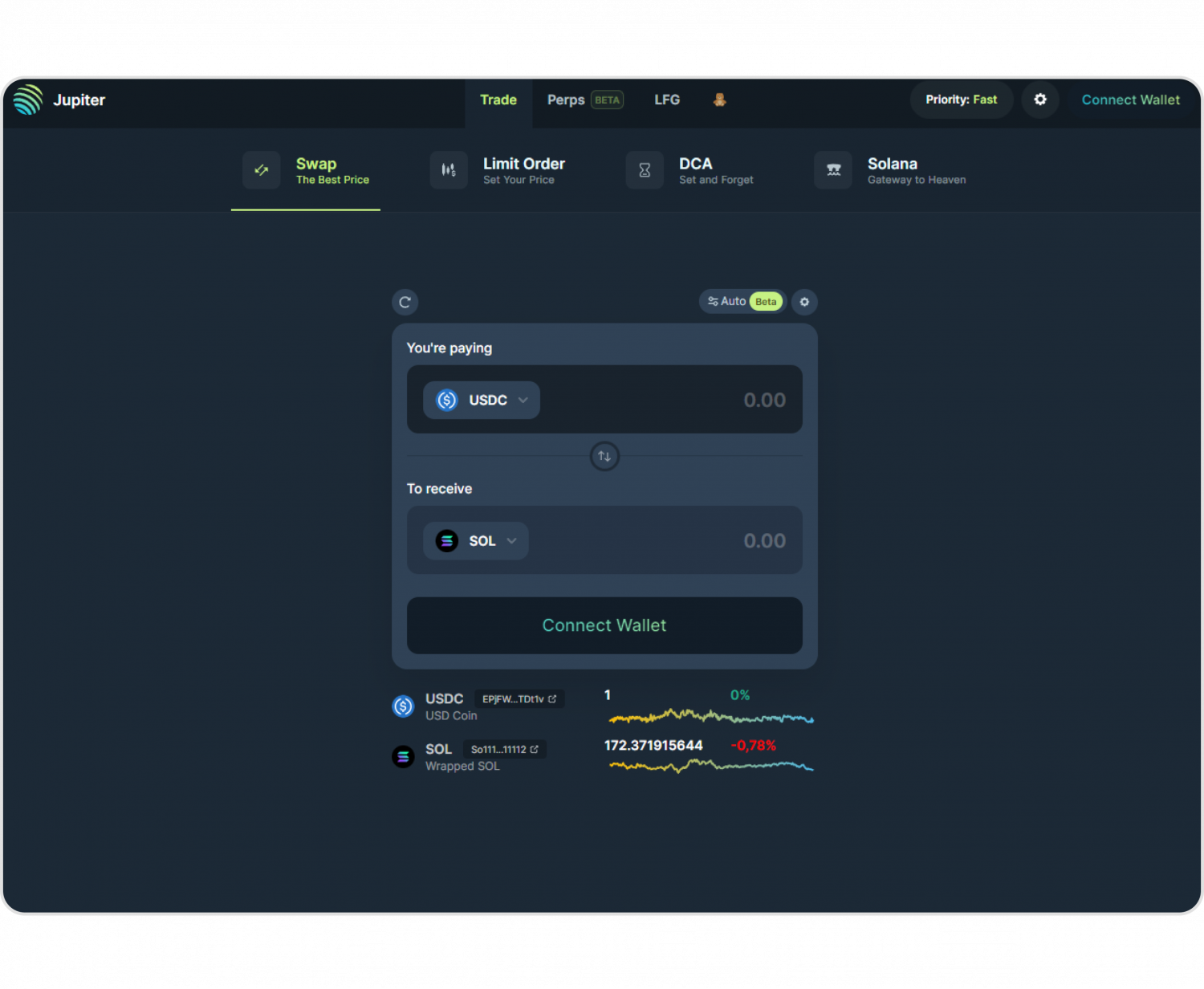Jupiter DEX interface