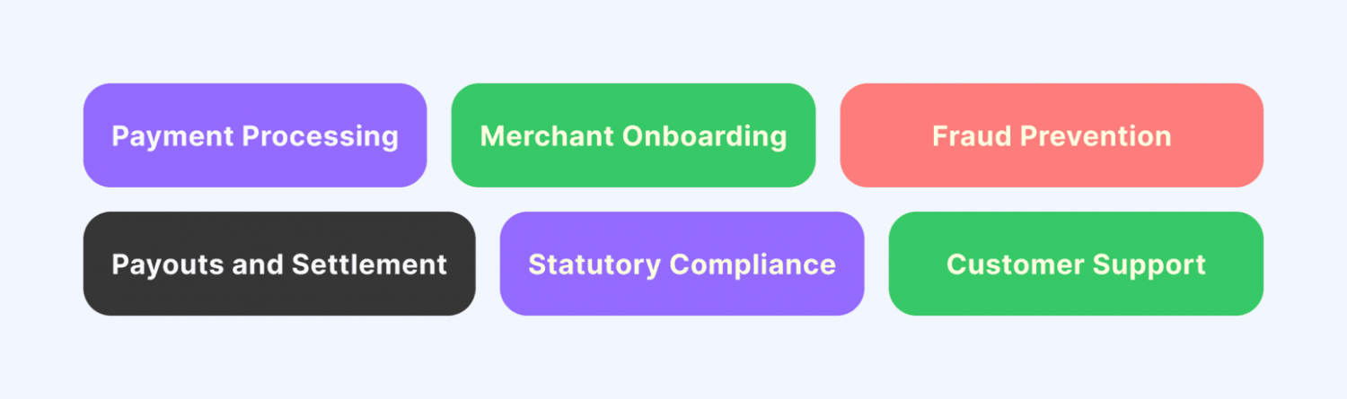functional features and responsibilities of PSPs