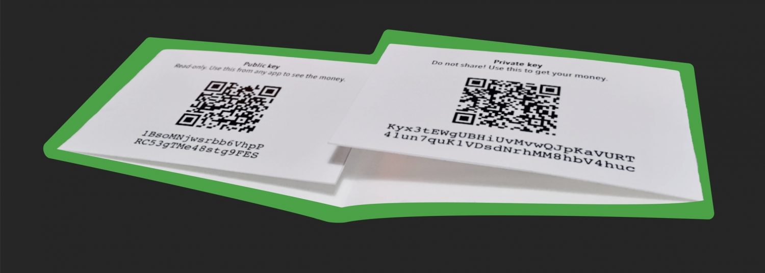 how paper wallet looks like