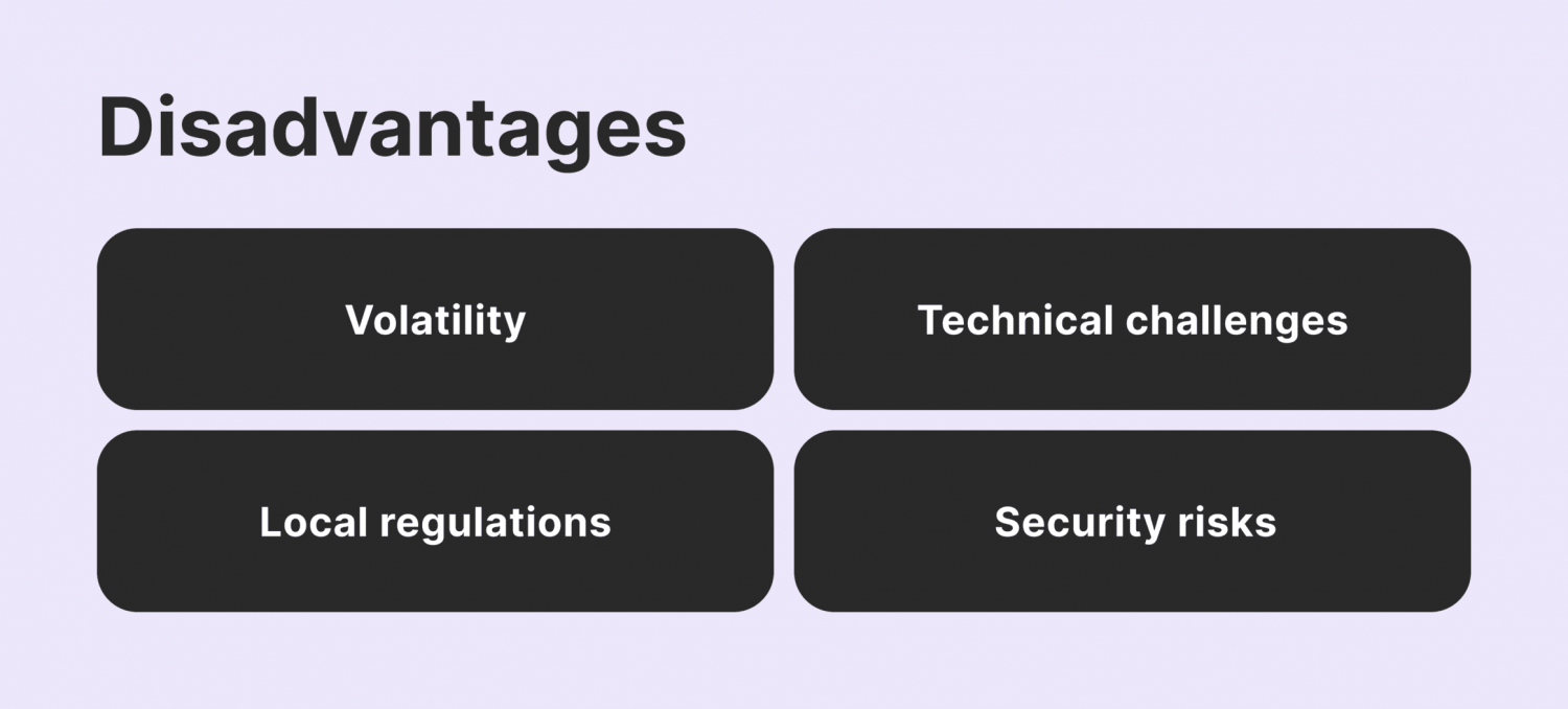 crypto payment risks