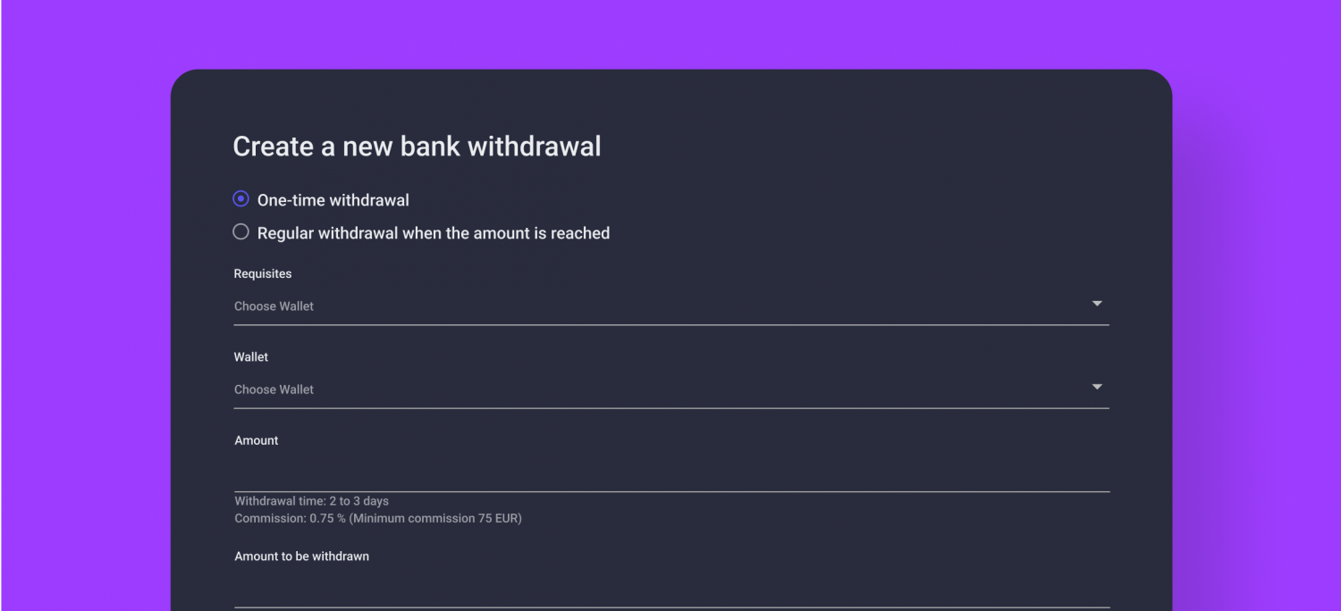 B2BinPay Enterprise Model Guide. Wallets for Business