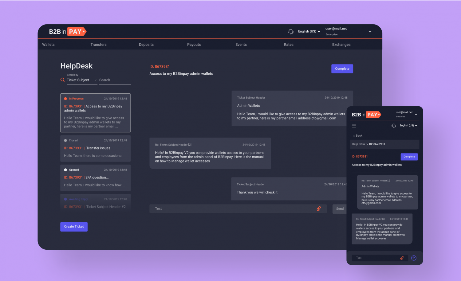 B2BinPay Enterprise Model Guide. Wallets for Business