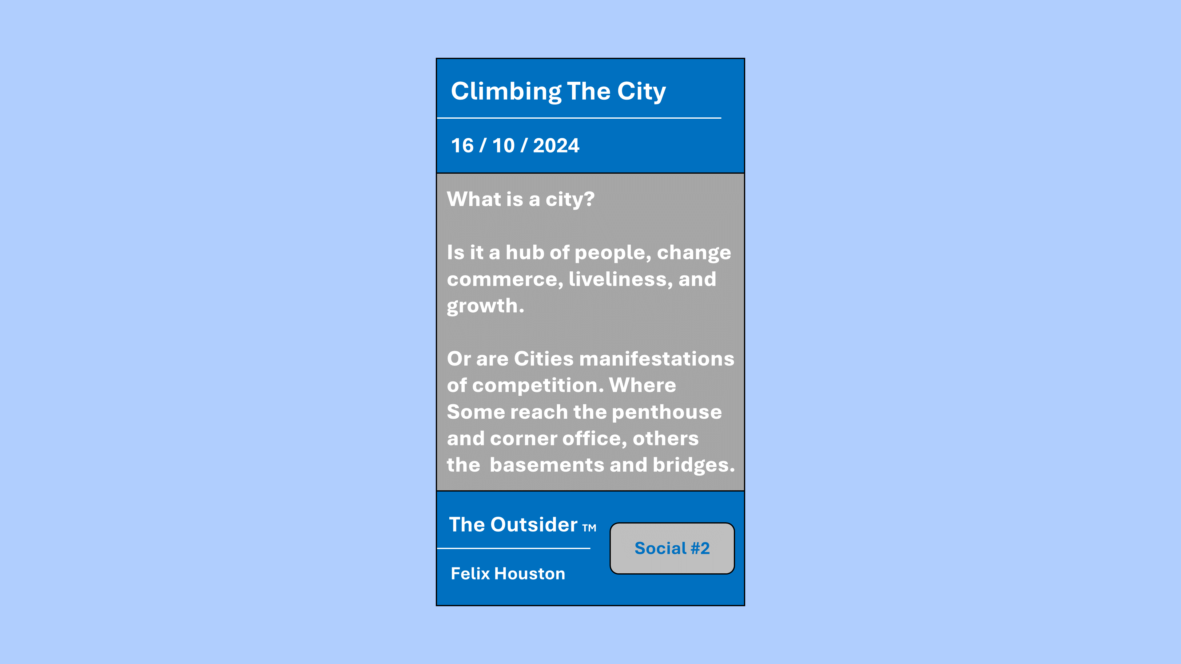 "Are Cities manifestations of competition?"