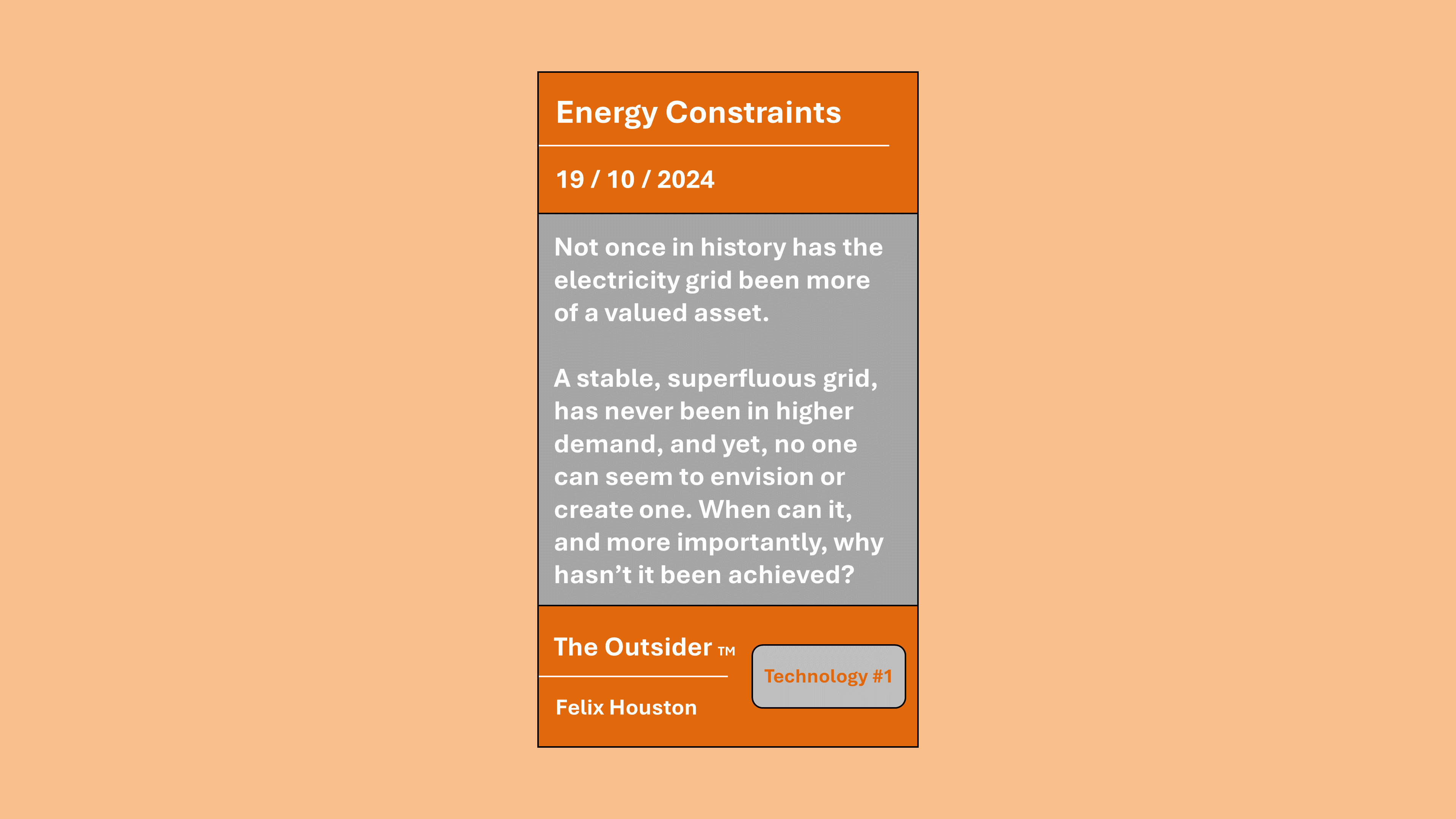 "Never has The electricty grid been more of a valued asset."