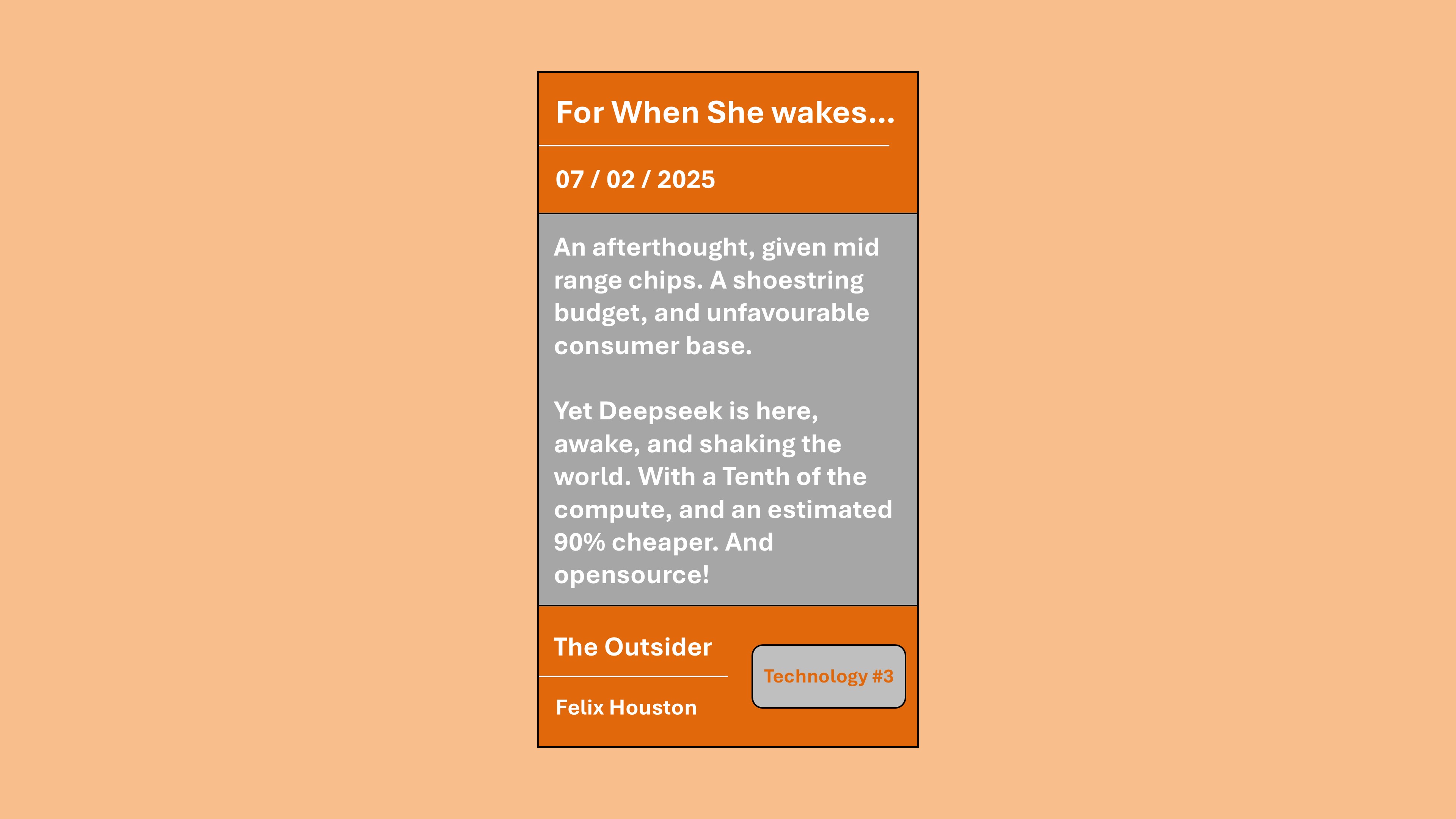 For When She wakes…