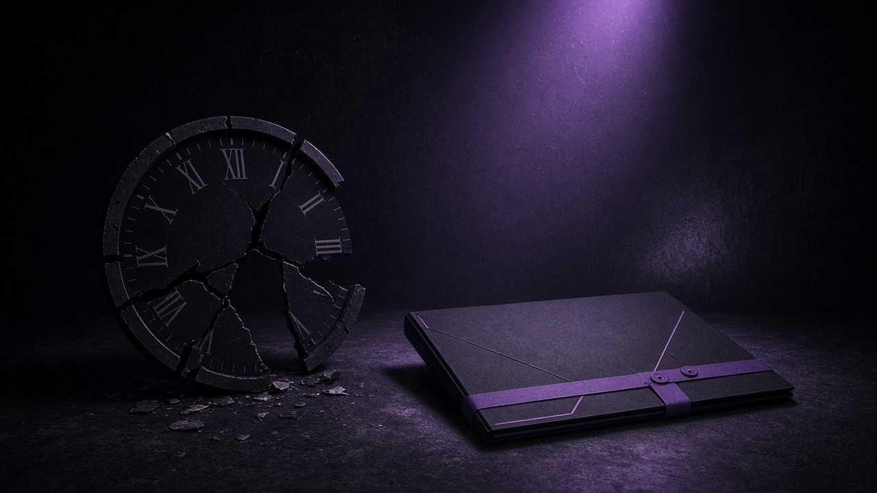Broken clock and sealed turnaround mandate under violet light - Motto x Beyond Chiefs