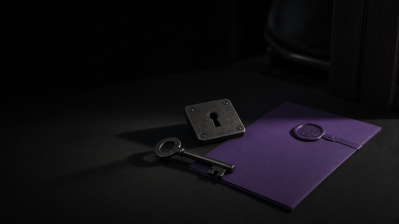 Empty vault key and lock with sealed mandate - Motto x Beyond Chiefs