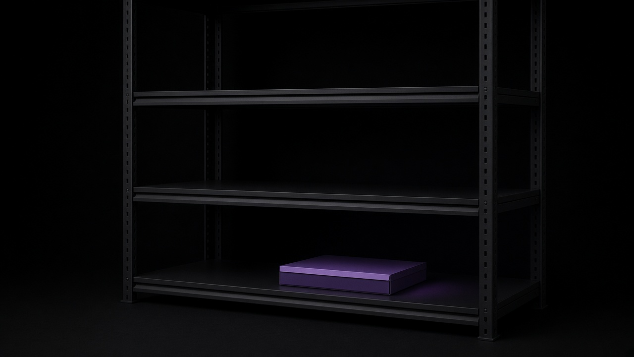 Empty server rails with sealed mandate on lowest shelf - Motto x Beyond Chiefs