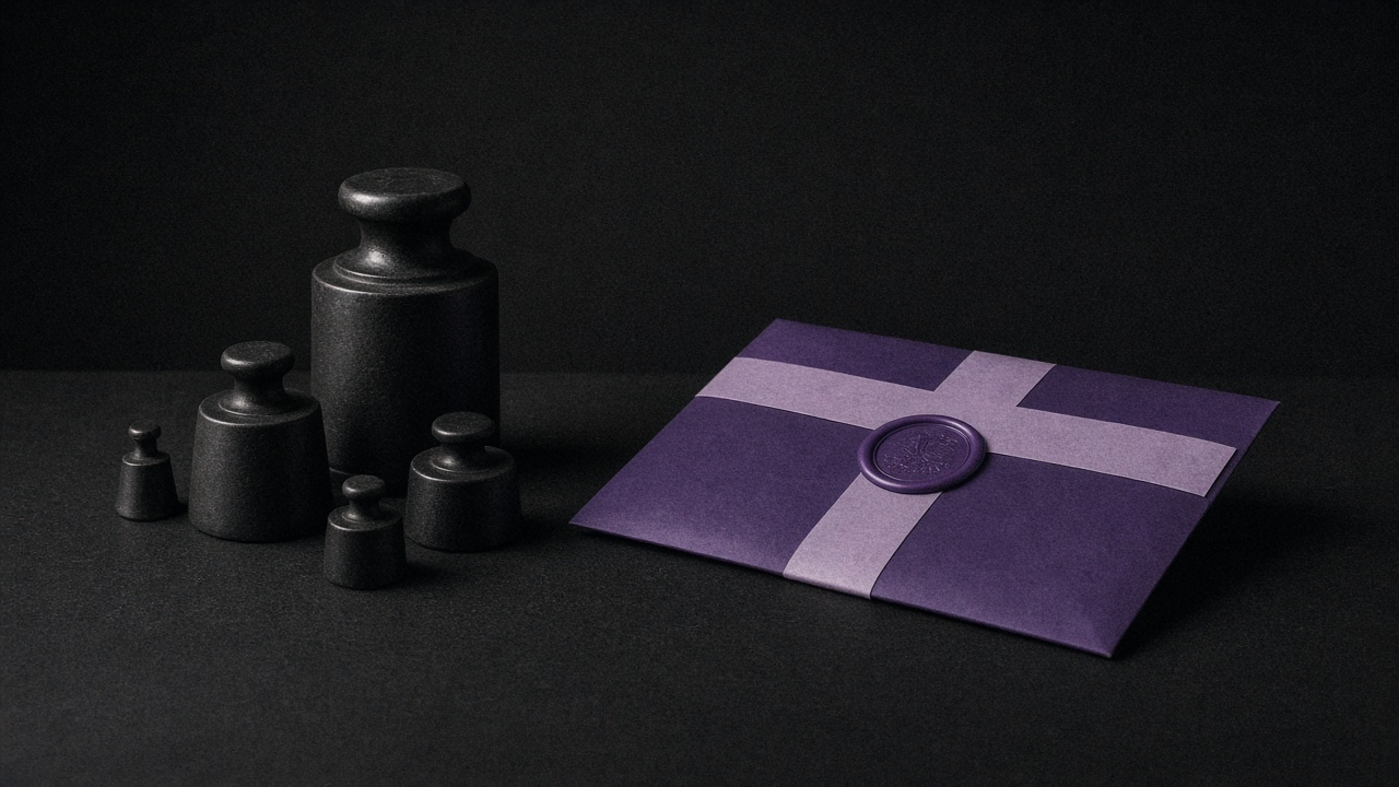 Empty calibration weights with sealed search mandate - Motto x Beyond Chiefs