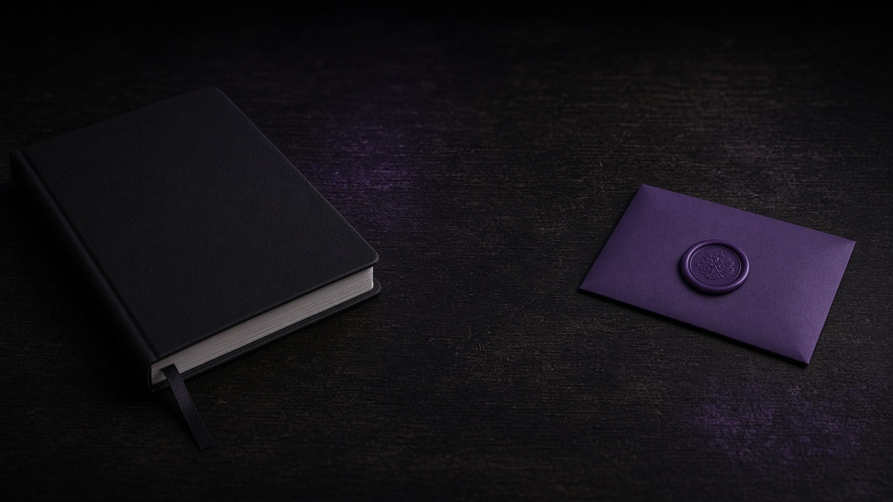 Empty founder notebook with sealed CAIO mandate - Motto x Beyond Chiefs