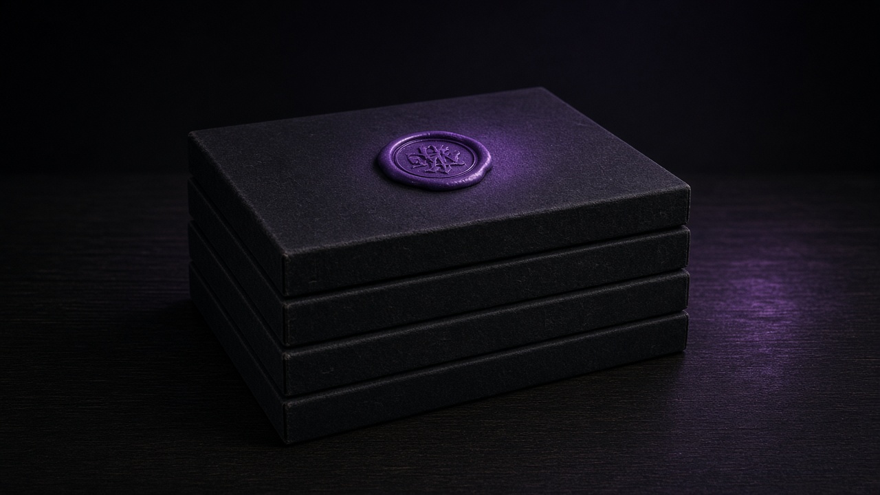 Empty case dossier stack with sealed AI mandate - Motto x Beyond Chiefs