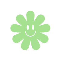 Sticker fleur souriante