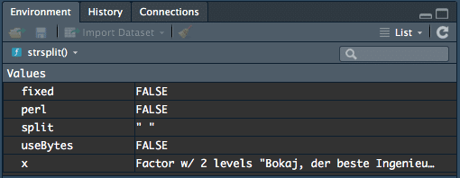 Debug Environment Pane