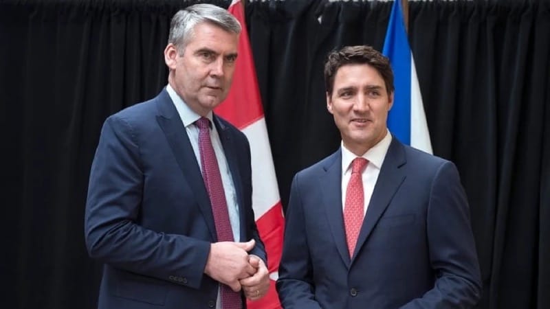 Bild: Der ehemalige Premierminister von Nova Scotia Stephen McNeil (Vortex-Berater) mit dem ehemaligen kanadischen Premierminister Justin Trudeau.
