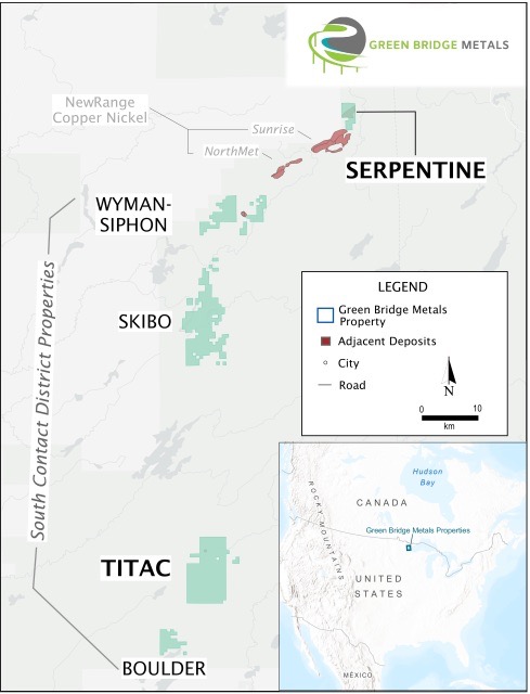 Abbildung 1: Karte mit der Lage des Konzessionsgebiets Titac innerhalb des South Contact District.