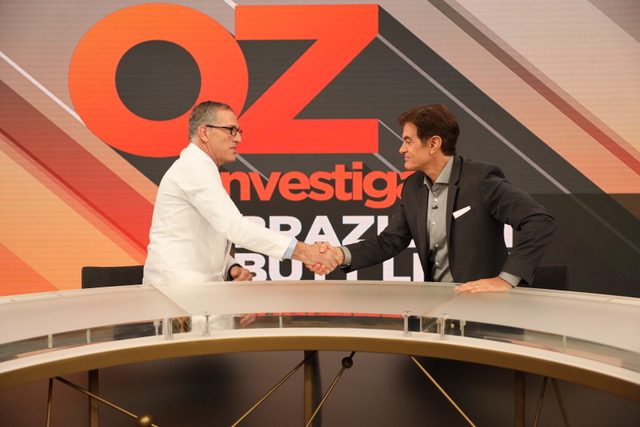 Dr. Arthur Perry on the set of The Dr. Oz Show