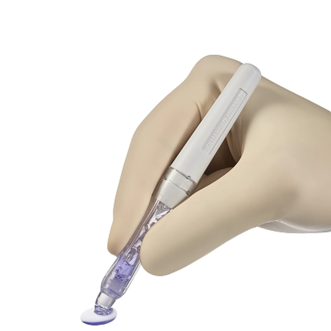 A skin-closure device applied along an incision instead of stitches