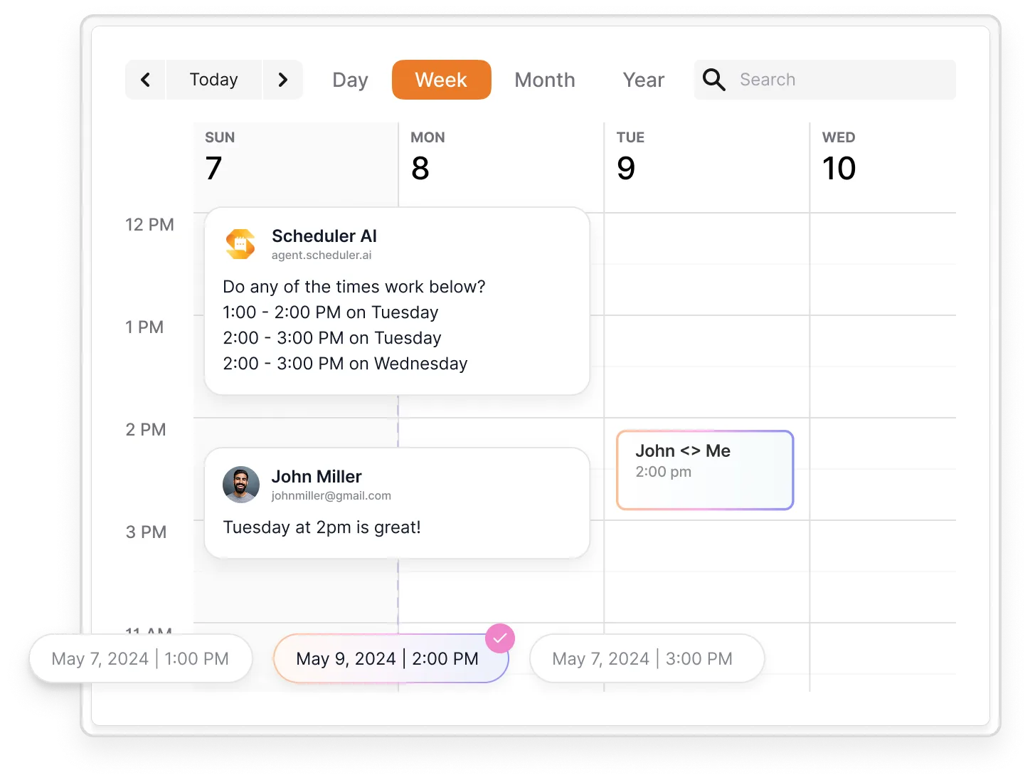 AI webchat, email, SMS