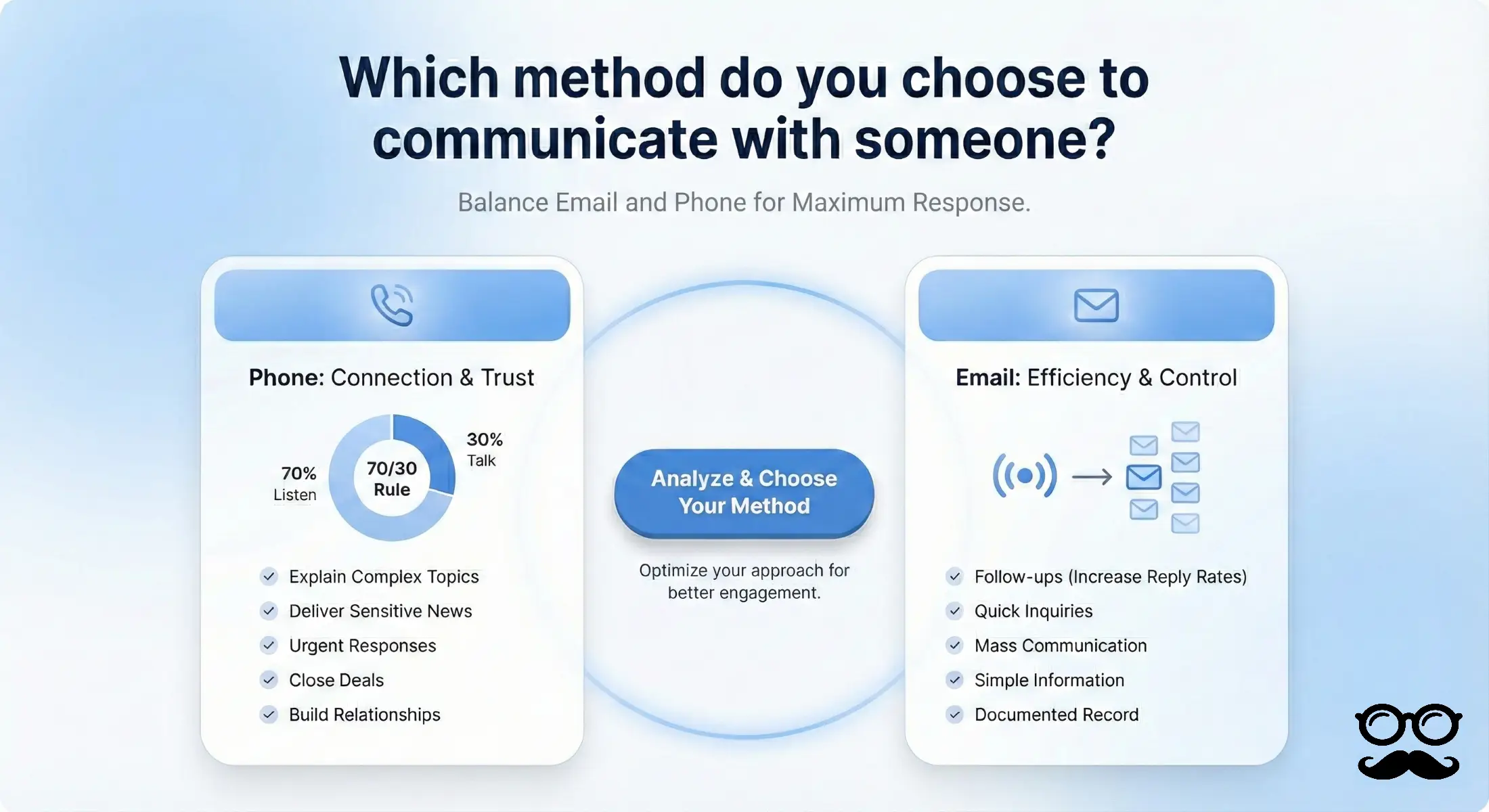 Which method do you choose to communicate with someone?