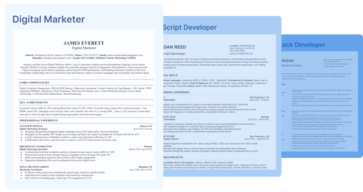 Resume Templates image