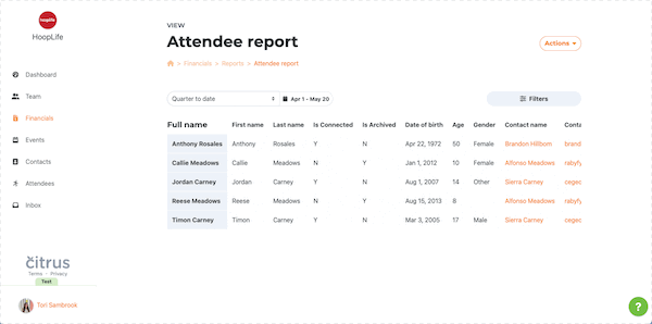 attendee-report