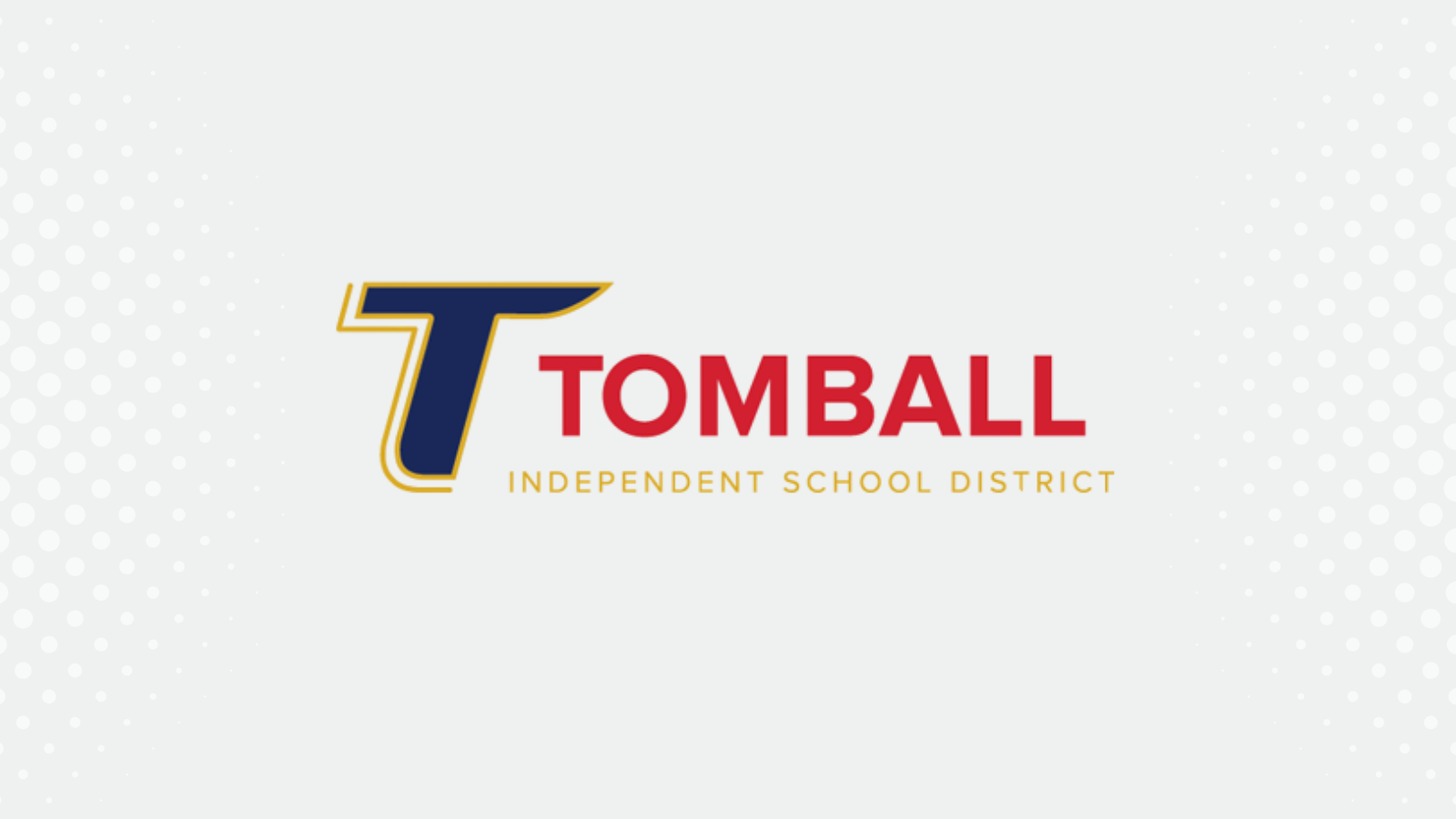 Tomball ISD logo against a gray background