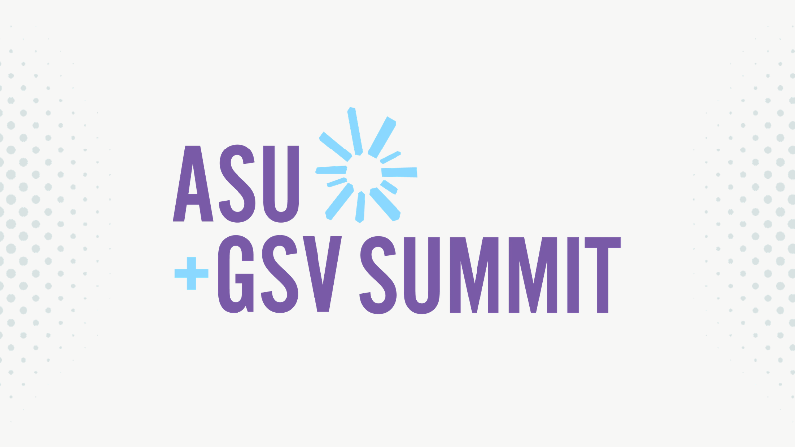 ASU+GSV Summit logo against a gray background
