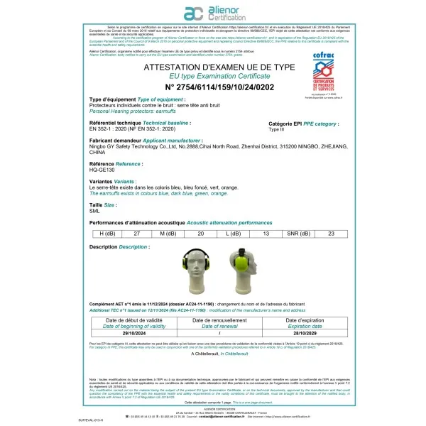earmuff reports
