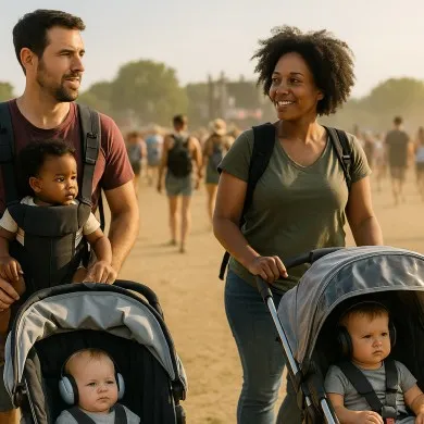 Stroller cover and baby carrier