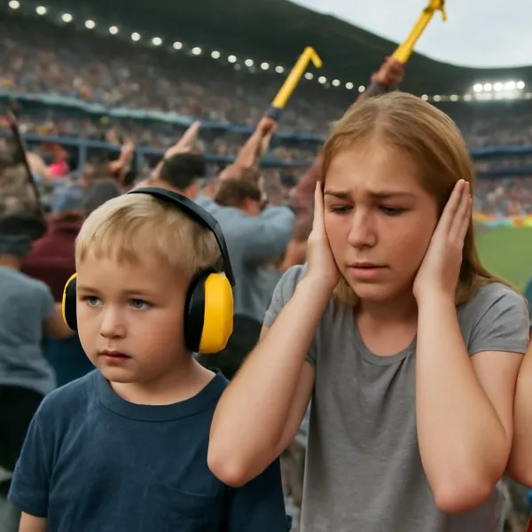 children at a soccer match