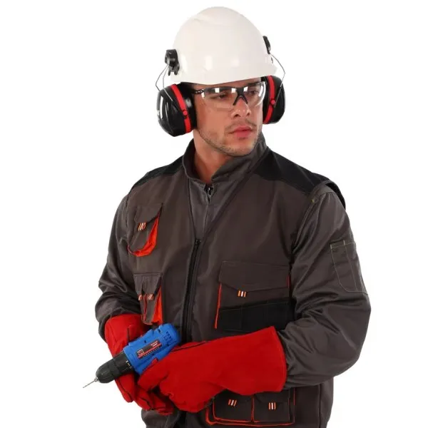 factory workers with safety gear