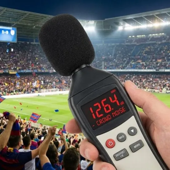 sports stadium noise test