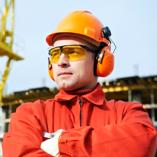 Standard slot-mount helmet earmuff for the 30 mm hard hat slot