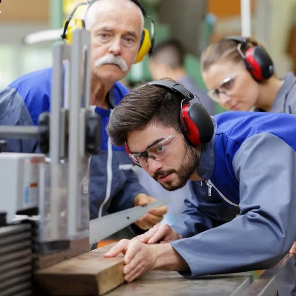 Noise exposure map across roles and tasks on an industrial site
