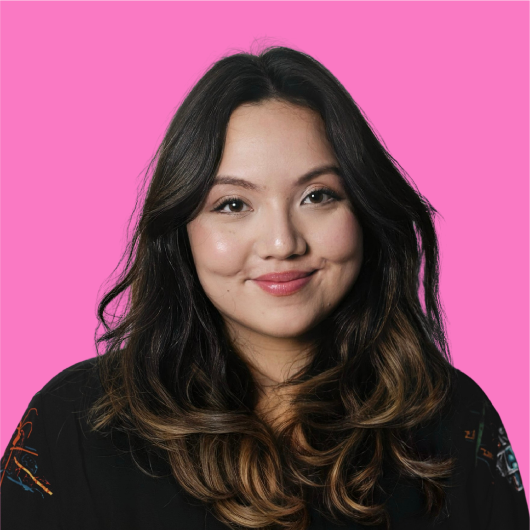 Portrait with pink background