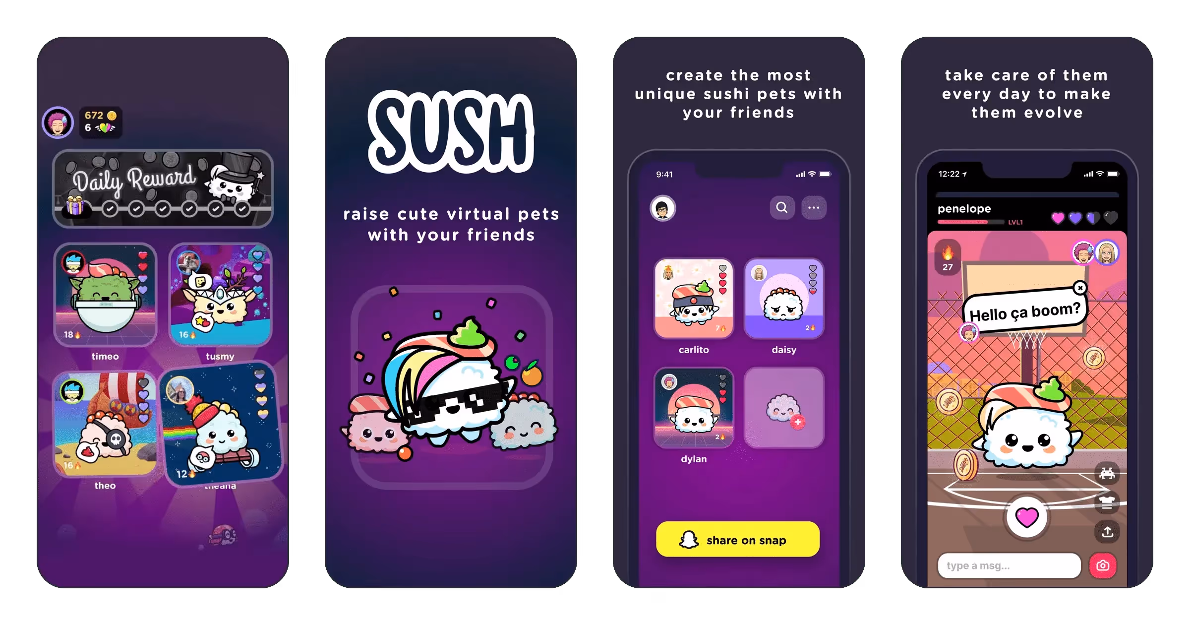 SUSH Virtual Pet Grow & Evolve