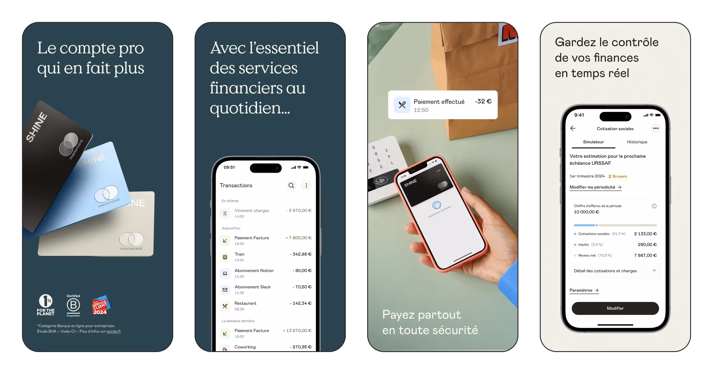 Shine - Compte pro en ligne