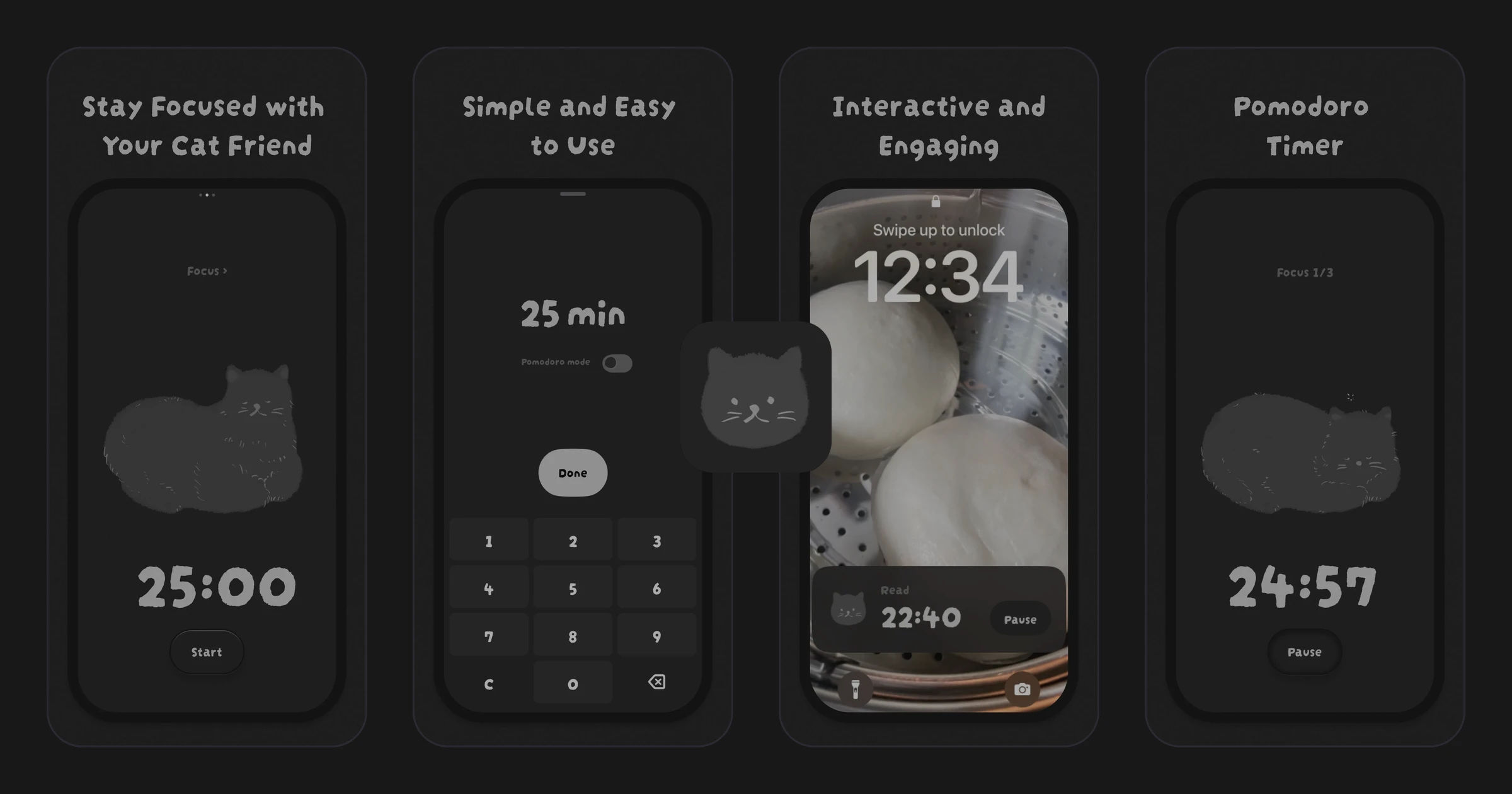 Dorocat - Cute Focus Timer | TaeYoon Kim - ASO Screenshot Inspiration