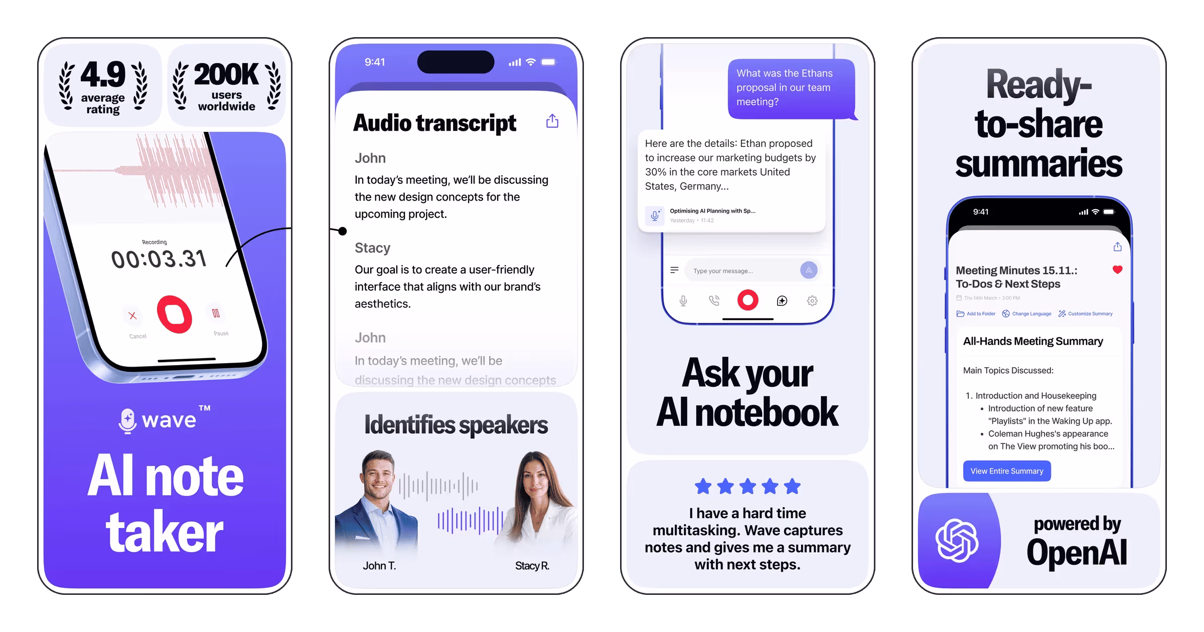 Wave AI Note Taker & Summary