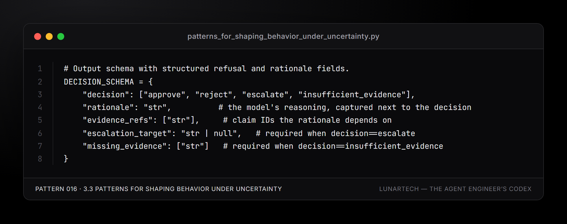 Pattern 016 — 3.3 Patterns for shaping behavior under uncertainty